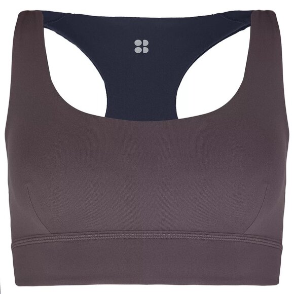 Sweaty Betty Women's Reversible Yoga Bra Grey Navy Blue Light Support Size XS - Picture 6 of 12